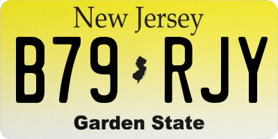 NJ license plate B79RJY