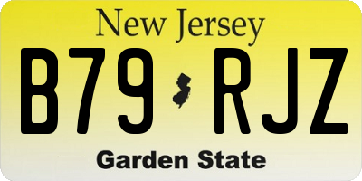 NJ license plate B79RJZ
