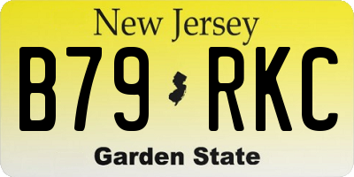 NJ license plate B79RKC