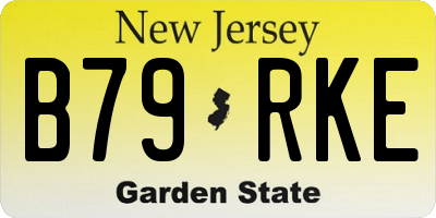 NJ license plate B79RKE