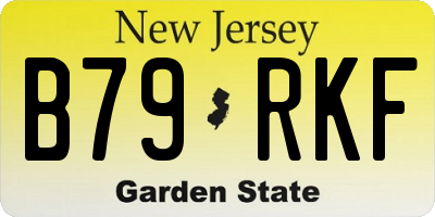 NJ license plate B79RKF