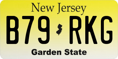 NJ license plate B79RKG