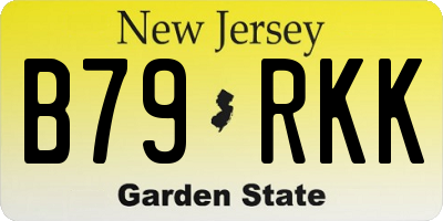 NJ license plate B79RKK