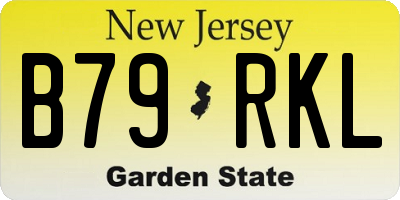 NJ license plate B79RKL