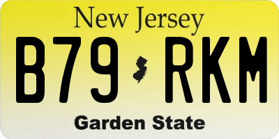 NJ license plate B79RKM