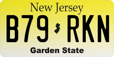 NJ license plate B79RKN