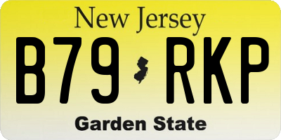 NJ license plate B79RKP