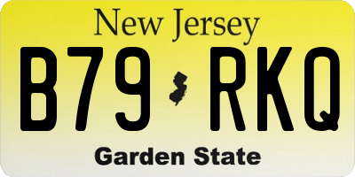 NJ license plate B79RKQ