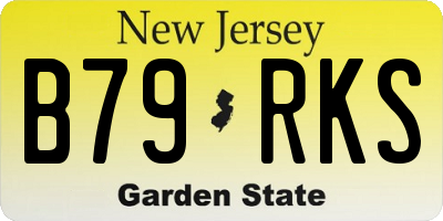 NJ license plate B79RKS