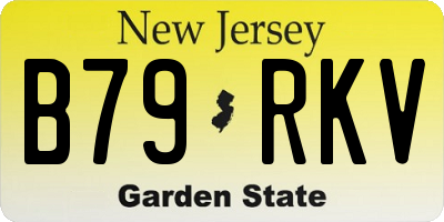 NJ license plate B79RKV