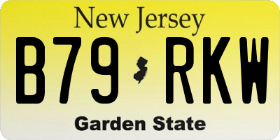 NJ license plate B79RKW