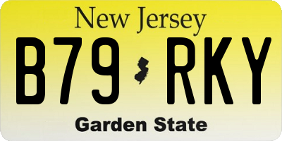 NJ license plate B79RKY
