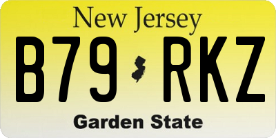 NJ license plate B79RKZ