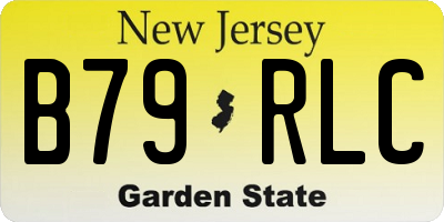 NJ license plate B79RLC