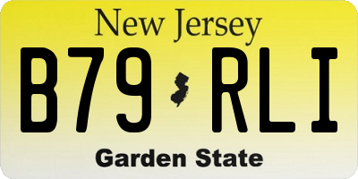 NJ license plate B79RLI