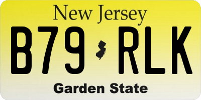 NJ license plate B79RLK