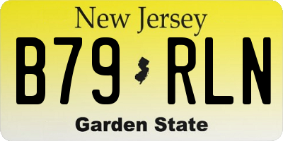 NJ license plate B79RLN