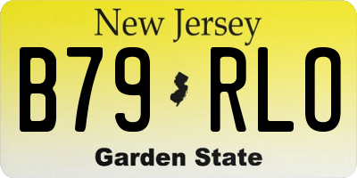 NJ license plate B79RLO
