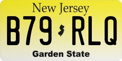 NJ license plate B79RLQ