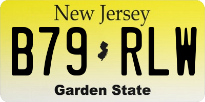 NJ license plate B79RLW