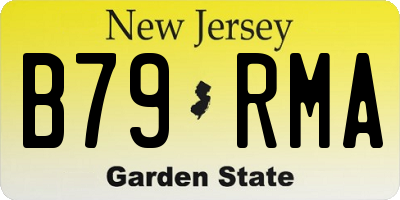 NJ license plate B79RMA