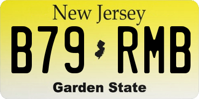 NJ license plate B79RMB