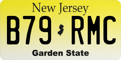 NJ license plate B79RMC