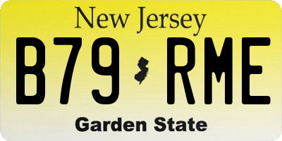 NJ license plate B79RME