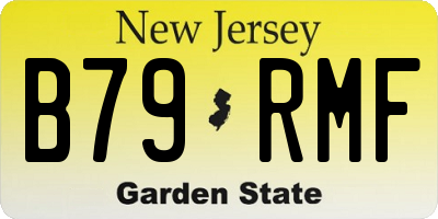 NJ license plate B79RMF