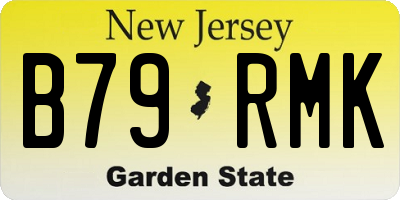 NJ license plate B79RMK