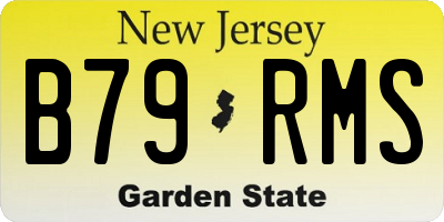 NJ license plate B79RMS