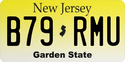 NJ license plate B79RMU