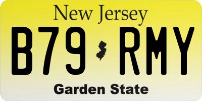 NJ license plate B79RMY