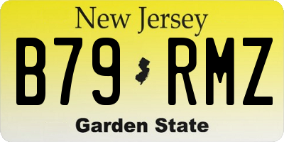NJ license plate B79RMZ