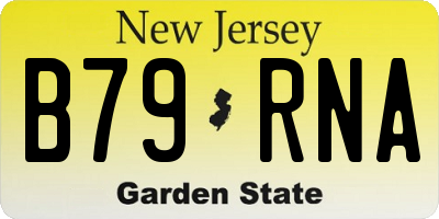 NJ license plate B79RNA