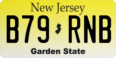 NJ license plate B79RNB
