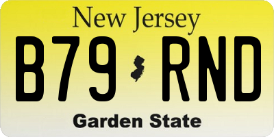 NJ license plate B79RND