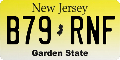 NJ license plate B79RNF