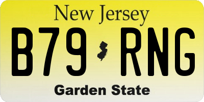 NJ license plate B79RNG