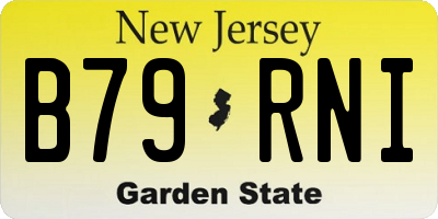 NJ license plate B79RNI