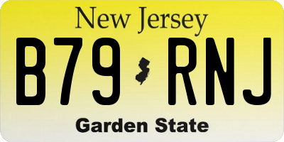 NJ license plate B79RNJ