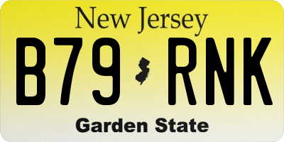 NJ license plate B79RNK