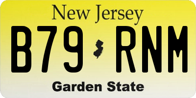 NJ license plate B79RNM
