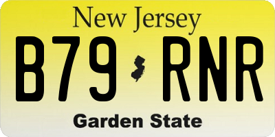 NJ license plate B79RNR