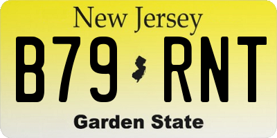 NJ license plate B79RNT