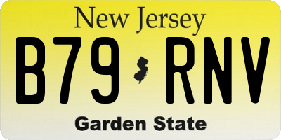 NJ license plate B79RNV