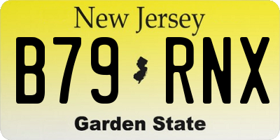 NJ license plate B79RNX