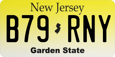 NJ license plate B79RNY