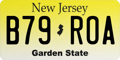 NJ license plate B79ROA