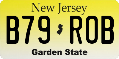 NJ license plate B79ROB